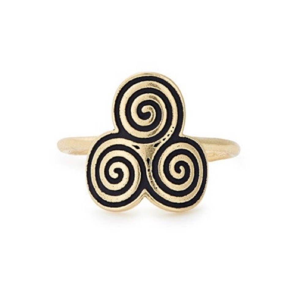Alex & Ani Triskelion Ring 14kt Gold Plated